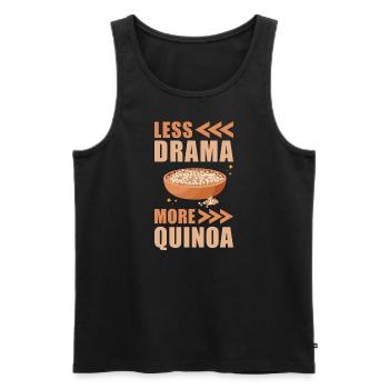 Dicton du quinoa - Débardeur bio Premium Homme - noir - Devant - Michal (187cm)