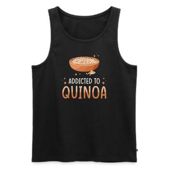 Dicton du quinoa - Débardeur bio Premium Homme - noir - Devant - Michal (187cm)