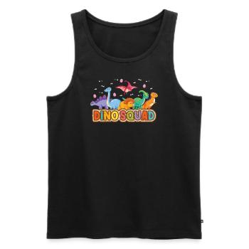Groupe de fête des dinosaures de la Dino Squad - Débardeur bio Premium Homme - noir - Devant - Michal (187cm)