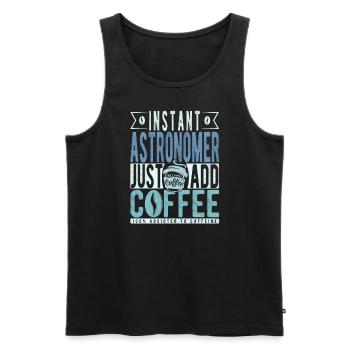 Buchalter Kaffee Spruch - Männer Premium Bio Tank Top - Schwarz - Vorne - AI Model Male 178 light (178cm)