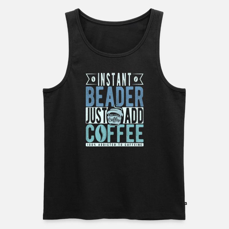 Buchalter Kaffee Spruch - Männer Premium Bio Tank Top - Schwarz