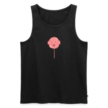 Kawaii Candy - Men's Premium Organic Tank Top - black - Front - Michal (187cm)
