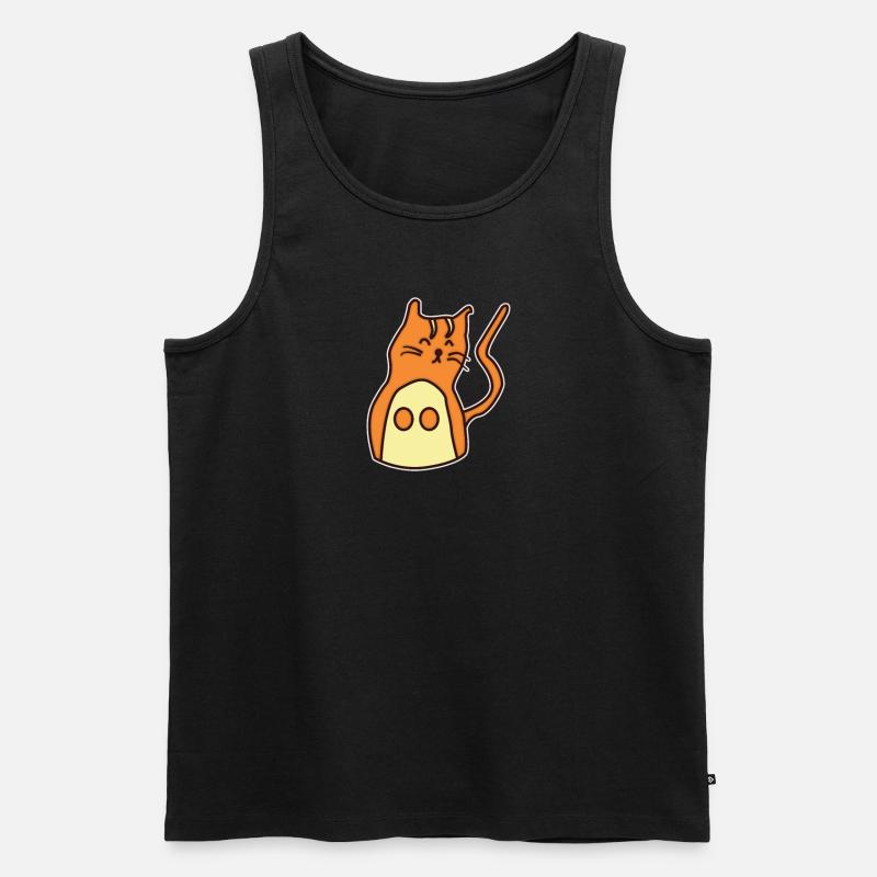 Chat dessiné à la main - Débardeur bio Premium Homme - noir