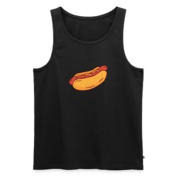 Hot-dog - Débardeur bio Premium Homme - noir - Devant - AI Model Male 178 light (178cm)