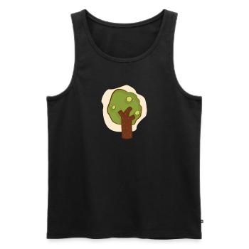 Tree - Men's Premium Organic Tank Top - black - Front - AI Model Male 178 light (178cm)