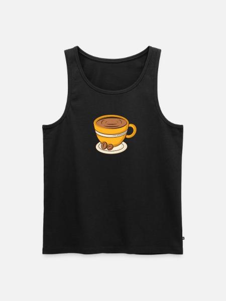 Coffee Cup Cappuccino - Men's Premium Organic Tank Top - black