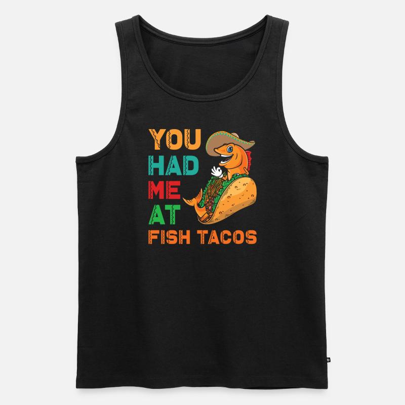 Fisch Tacos - Männer Premium Bio Tank Top - Schwarz