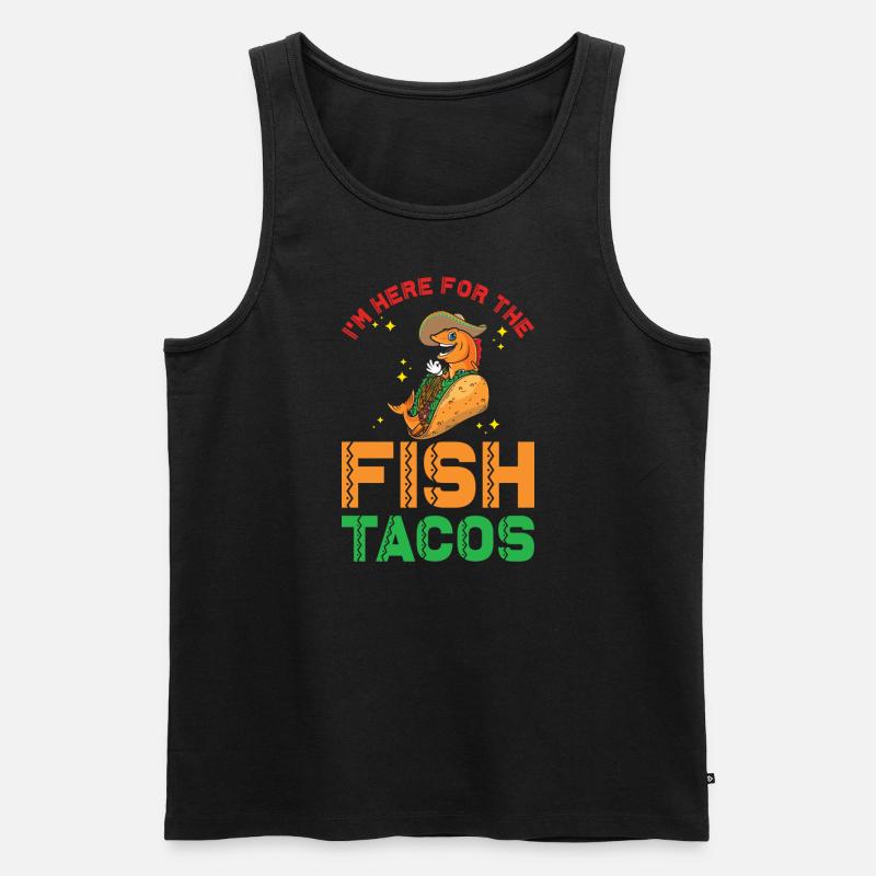 Fisch Tacos - Männer Premium Bio Tank Top - Schwarz