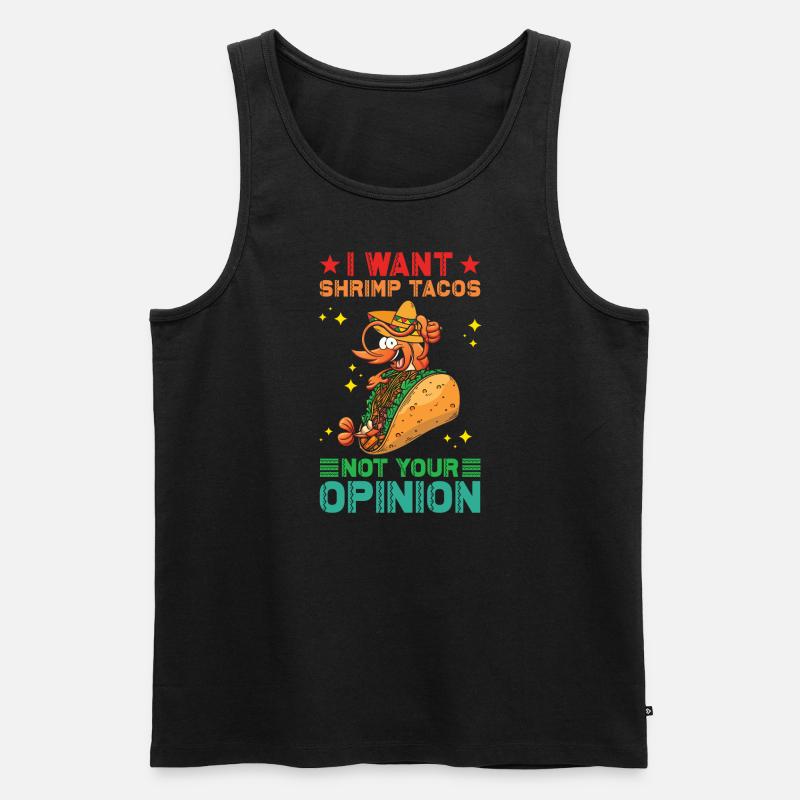 Schrimp Tacos - Männer Premium Bio Tank Top - Schwarz