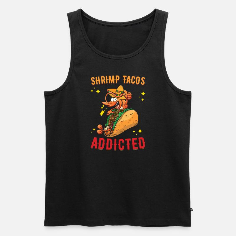 Schrimp Tacos - Männer Premium Bio Tank Top - Schwarz