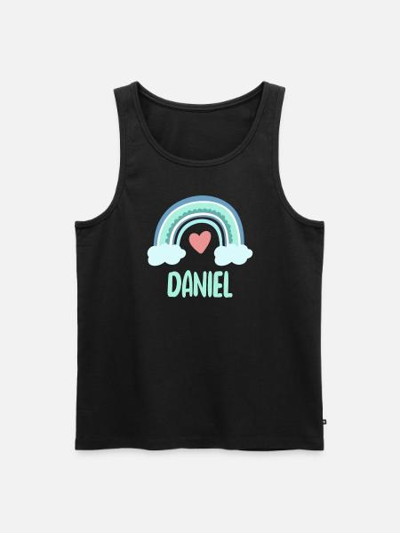 Daniel Name Rainbow Baby - Men's Premium Organic Tank Top - black