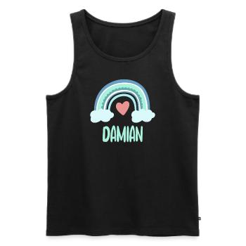 Damian Nom Rainbow Baby - Débardeur bio Premium Homme - noir - Devant - Michal (187cm)