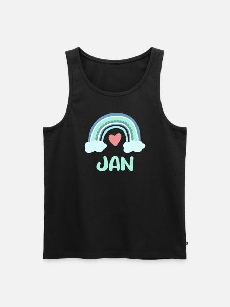 Jan Name Rainbow Baby - Men's Premium Organic Tank Top - black