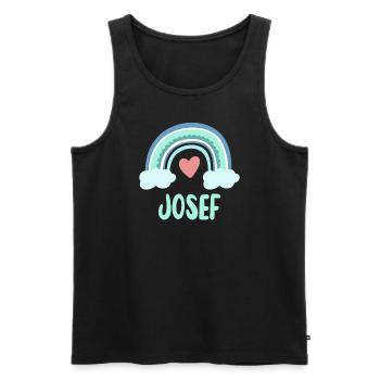 Josef Name Rainbow Baby - Men's Premium Organic Tank Top - black - Front - AI Model Male 178 light (178cm)