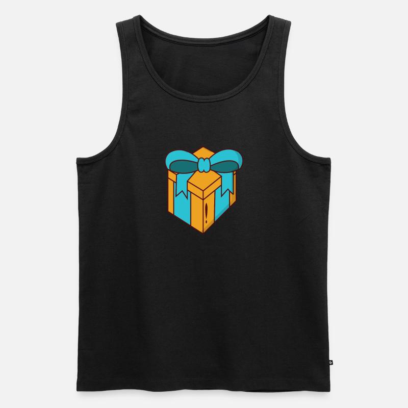 Geschenkbox - Männer Premium Bio Tank Top - Schwarz