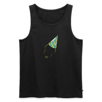 Party Hut - Männer Premium Bio Tank Top - Schwarz - Vorne - Michal (187cm)