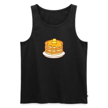 Pancake Breakfast - Men's Premium Organic Tank Top - black - Front - AI Model Male 178 light (178cm)