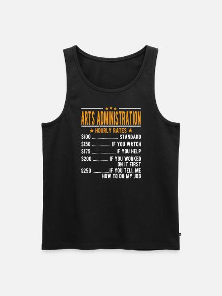 Art Administration Hourly wage - Men's Premium Organic Tank Top - black