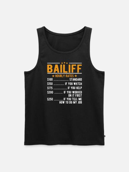 Bailiff Hourly wage - Men's Premium Organic Tank Top - black