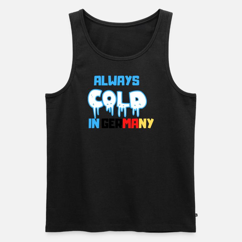 Always Cold in Germany - Männer Premium Bio Tank Top - Schwarz