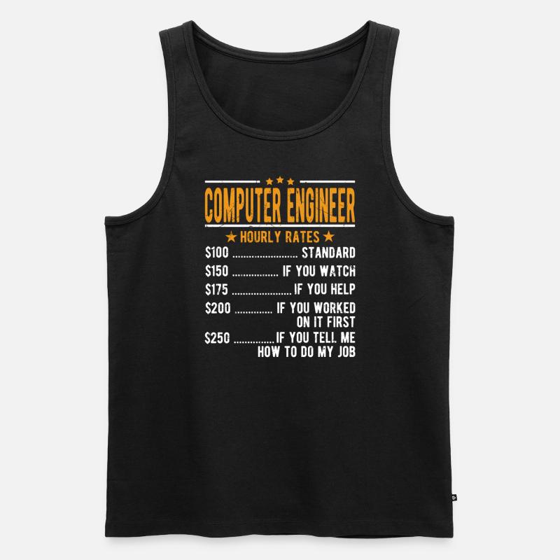 Computer technician hourly wage - Men's Premium Organic Tank Top - black