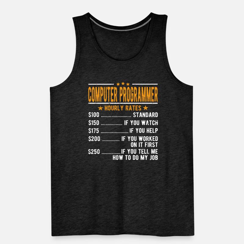 Programmeur informatique salaire horaire Débardeur bio Premium Homme