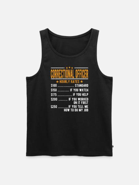 Enforcement officer Hourly wage - Men's Premium Organic Tank Top - black