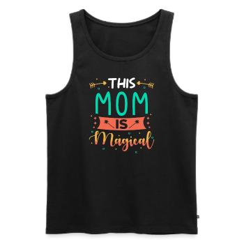 Mom Gift - Men's Premium Organic Tank Top - black - Front - Michal (187cm)