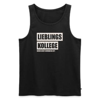Lieblingskollege Kollege Geschenk - Männer Premium Bio Tank Top - Schwarz - Vorne - Michal (187cm)