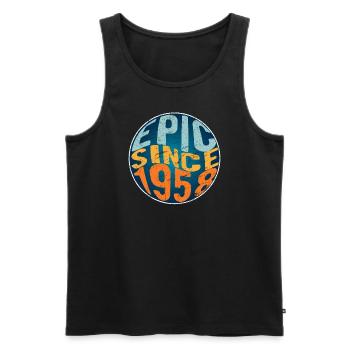 Epic since 1958 - Men's Premium Organic Tank Top - black - Front - AI Model Male 178 light (178cm)