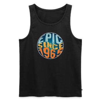 Epic since 1965 - Men's Premium Organic Tank Top - black - Front - Michal (187cm)