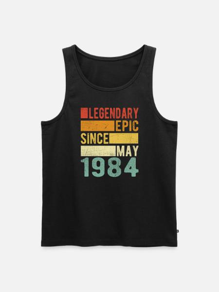 Birthday May 1984 Legendary epic - Men's Premium Organic Tank Top - black