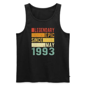 Birthday May 1993 Legendary epic - Men's Premium Organic Tank Top - black - Front - Michal (187cm)