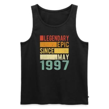 Birthday May 1997 Legendary epic - Men's Premium Organic Tank Top - black - Front - Michal (187cm)