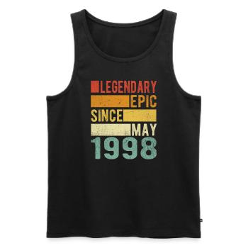 Birthday May 1998 Legendary epic - Men's Premium Organic Tank Top - black - Front - Michal (187cm)