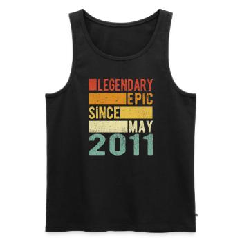 Birthday May 2011 Legendary Epic - Men's Premium Organic Tank Top - black - Front - Michal (187cm)