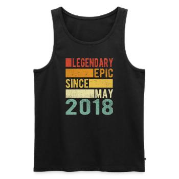 Birthday May 2018 Legendary epic - Men's Premium Organic Tank Top - black - Front - Michal (187cm)