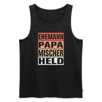 Mischer Vater Ehemann Held - Männer Premium Bio Tank Top - Schwarz - Vorne - Michal (187cm)