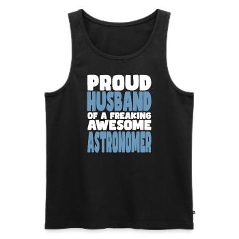 Stolze Ehefrau Eines Verdammt Guten Astronoms - Männer Premium Bio Tank Top - Schwarz - Vorne - AI Model Male 178 light (178cm)