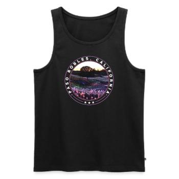 Paso Robles California Souvenir - Men's Premium Organic Tank Top - black - Front - AI Model Male 178 light (178cm)