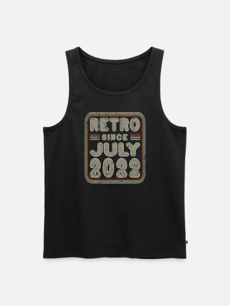 Birthday July 2022 Retro Gift - Men's Premium Organic Tank Top - black