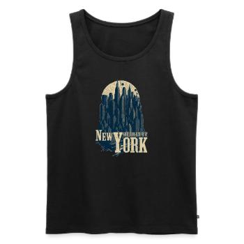 New York Skyline - Where dreams reach the sky - Men's Premium Organic Tank Top - black - Front - Michal (187cm)