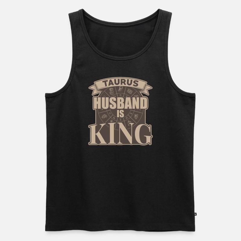 Stier Ehemann Ist König - Männer Premium Bio Tank Top - Schwarz