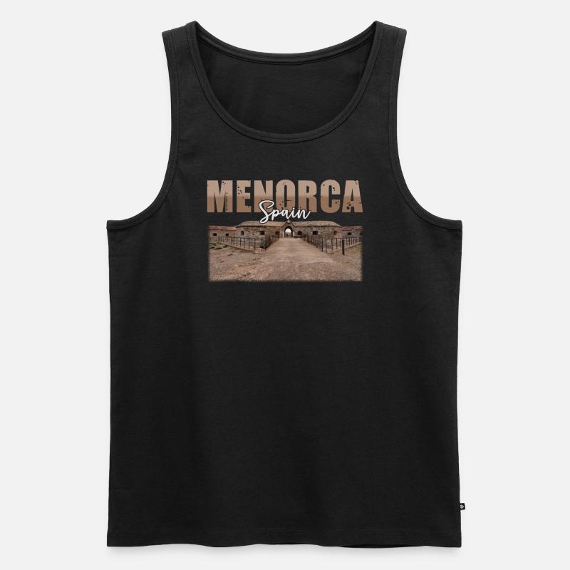Menorca Spanien Souvenir - Männer Premium Bio Tank Top - Schwarz