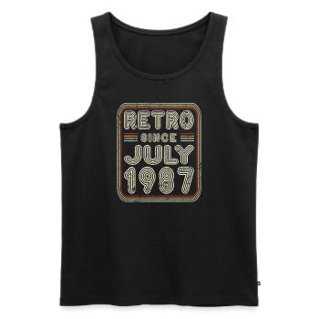 Geburtstag Juli 1987 Retro Geschenk - Männer Premium Bio Tank Top - Schwarz - Vorne - Michal (187cm)