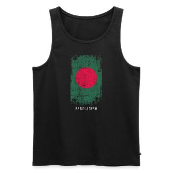 Souvenir avec le drapeau du Bangladesh - Débardeur bio Premium Homme - noir - Devant - Michal (187cm)