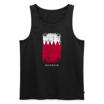 Souvenir Mit Der Landflagge Von Bahrain - Männer Premium Bio Tank Top - Schwarz - Vorne - AI Model Male 178 light (178cm)