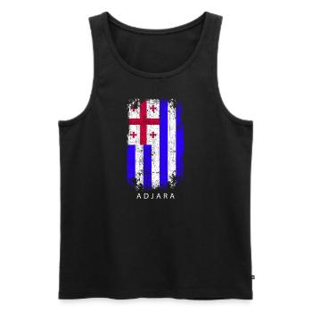 Souvenir with the country flag of ADJARA - Men's Premium Organic Tank Top - black - Front - Michal (187cm)