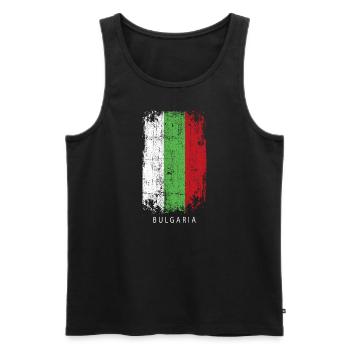 Souvenir Mit Der Landflagge Von Bulgaria - Männer Premium Bio Tank Top - Schwarz - Vorne - Michal (187cm)