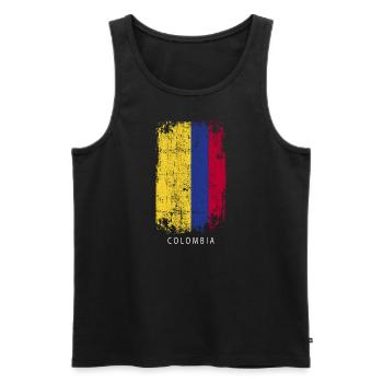 Souvenir Mit Der Landflagge Von Colombia - Männer Premium Bio Tank Top - Schwarz - Vorne - Michal (187cm)